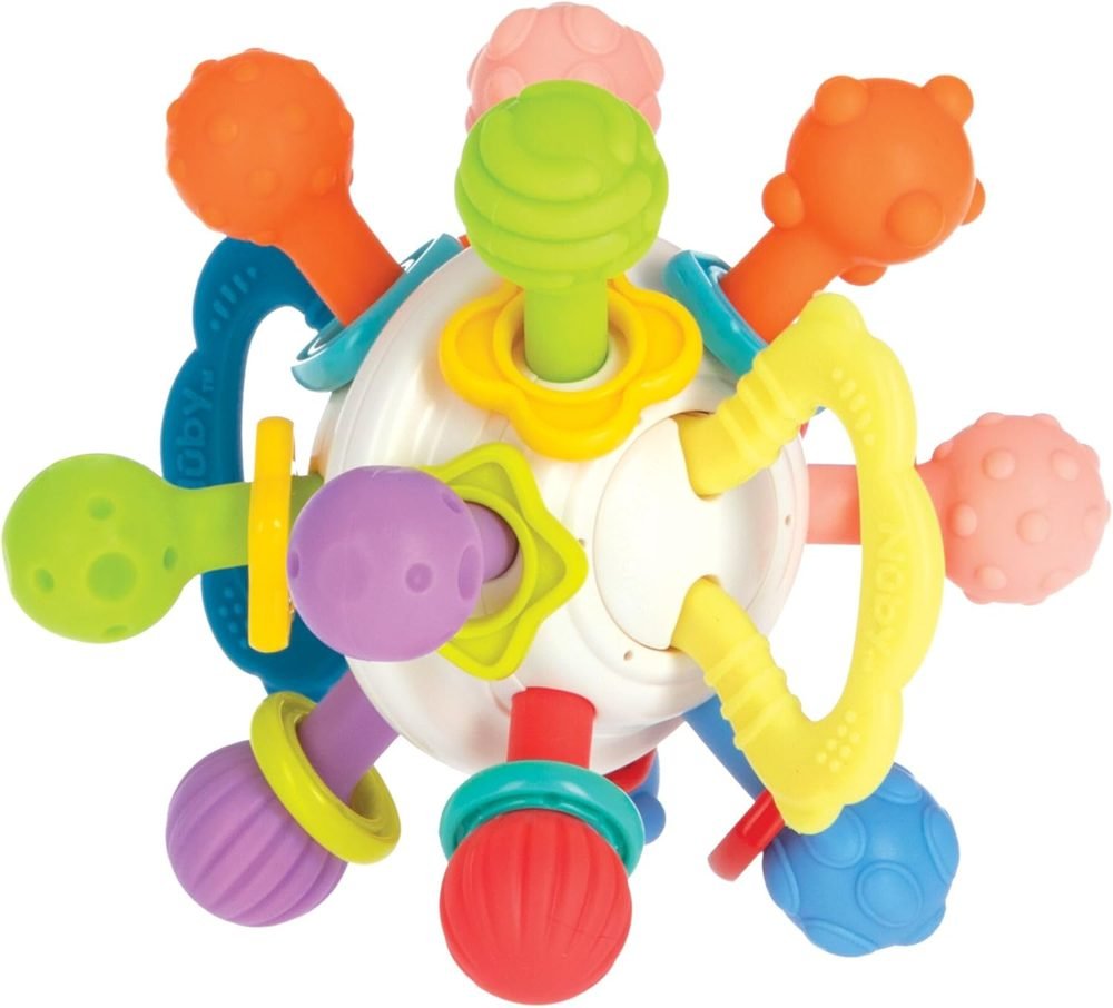 Nuby twist and rattle teether ball
